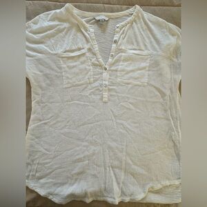 Women's Lucky Brand White Button-Up Top